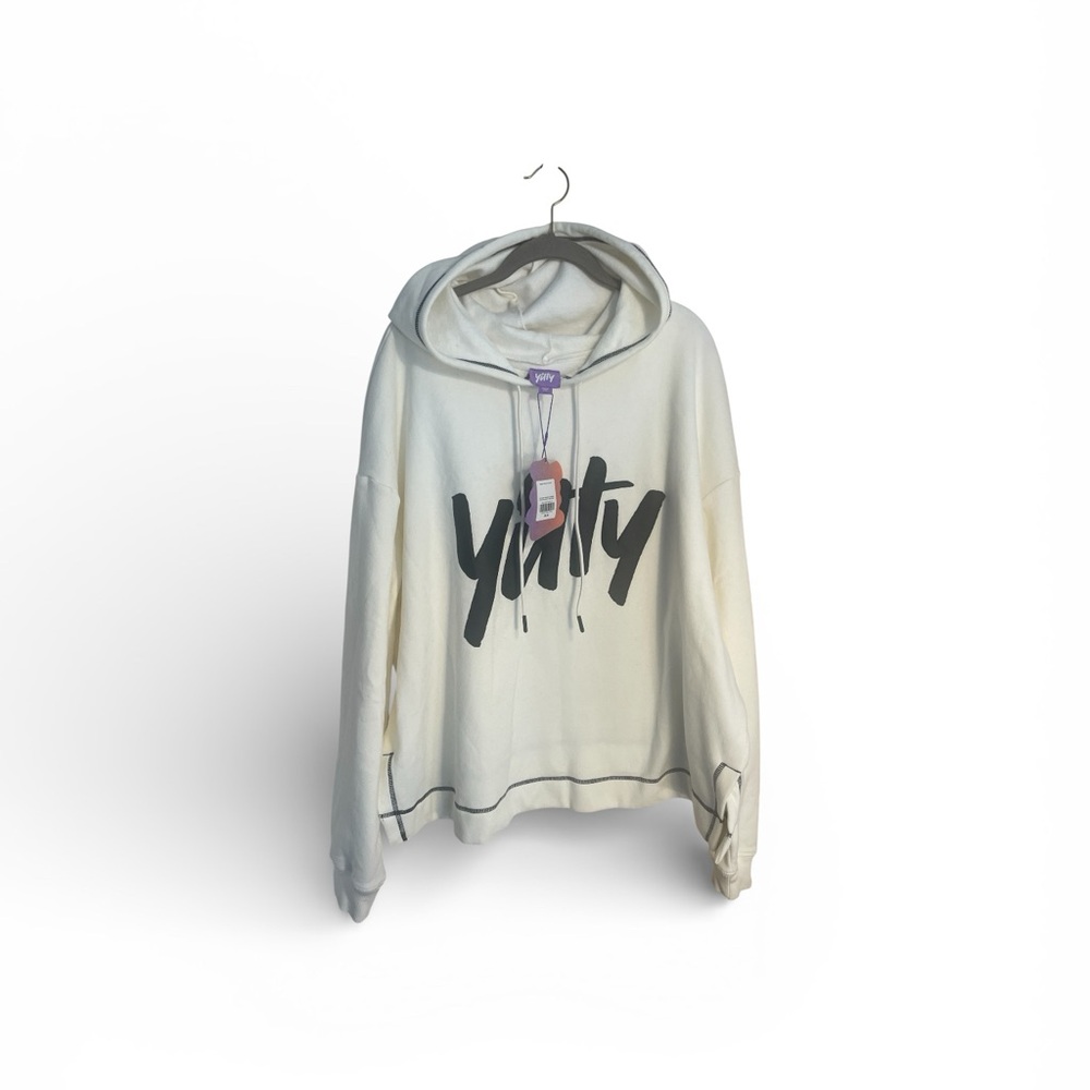 YITTY Cream Hoodie with Black Logo